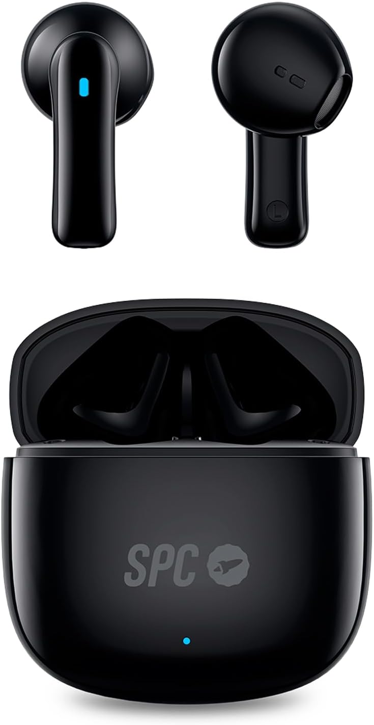 Auriculares Bluetooth SPC Zion 2 Play com estojo de carregamento/ Autonomia 7h/ Pretos