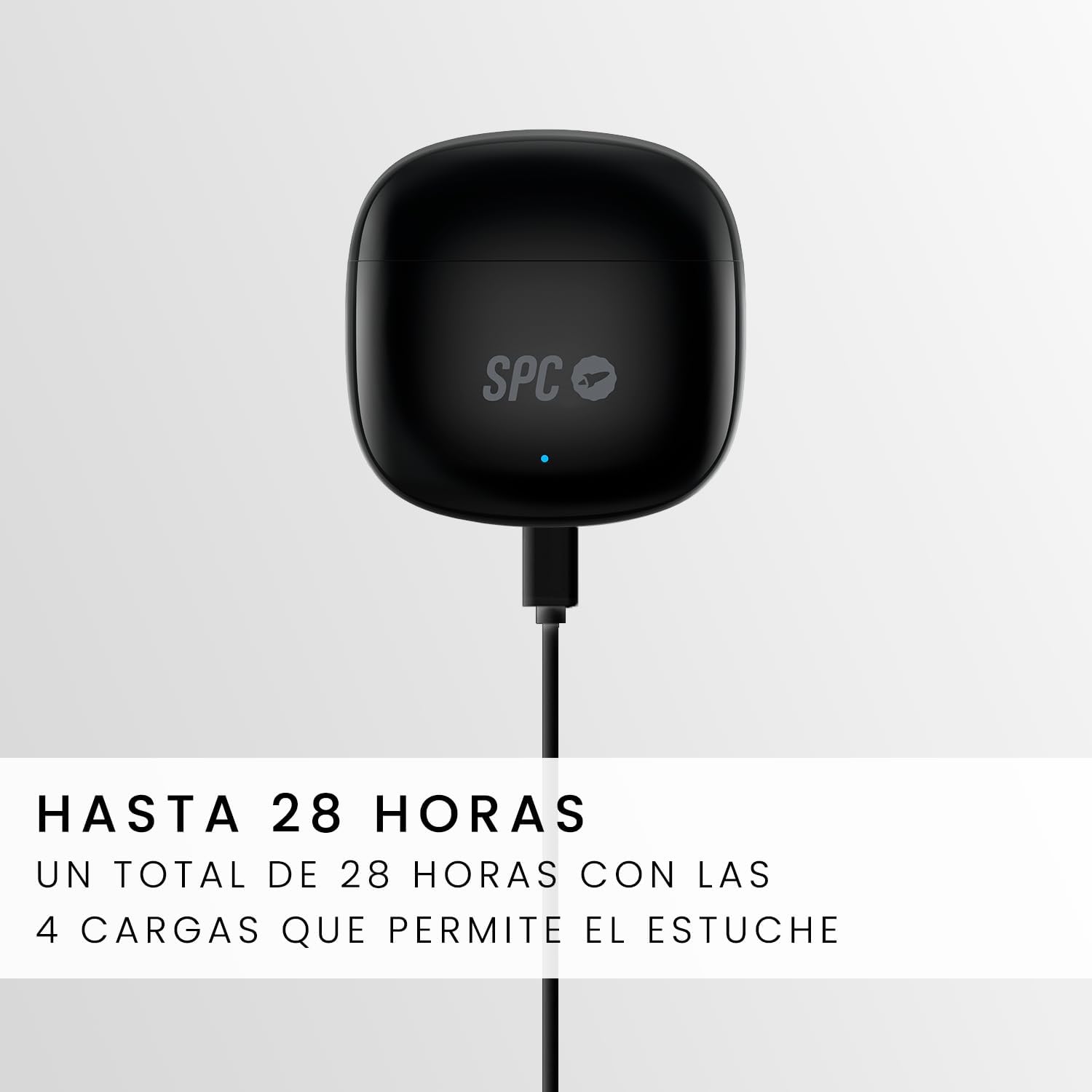 Auriculares Bluetooth SPC Zion 2 Play com estojo de carregamento/ Autonomia 7h/ Pretos - Imagem 2