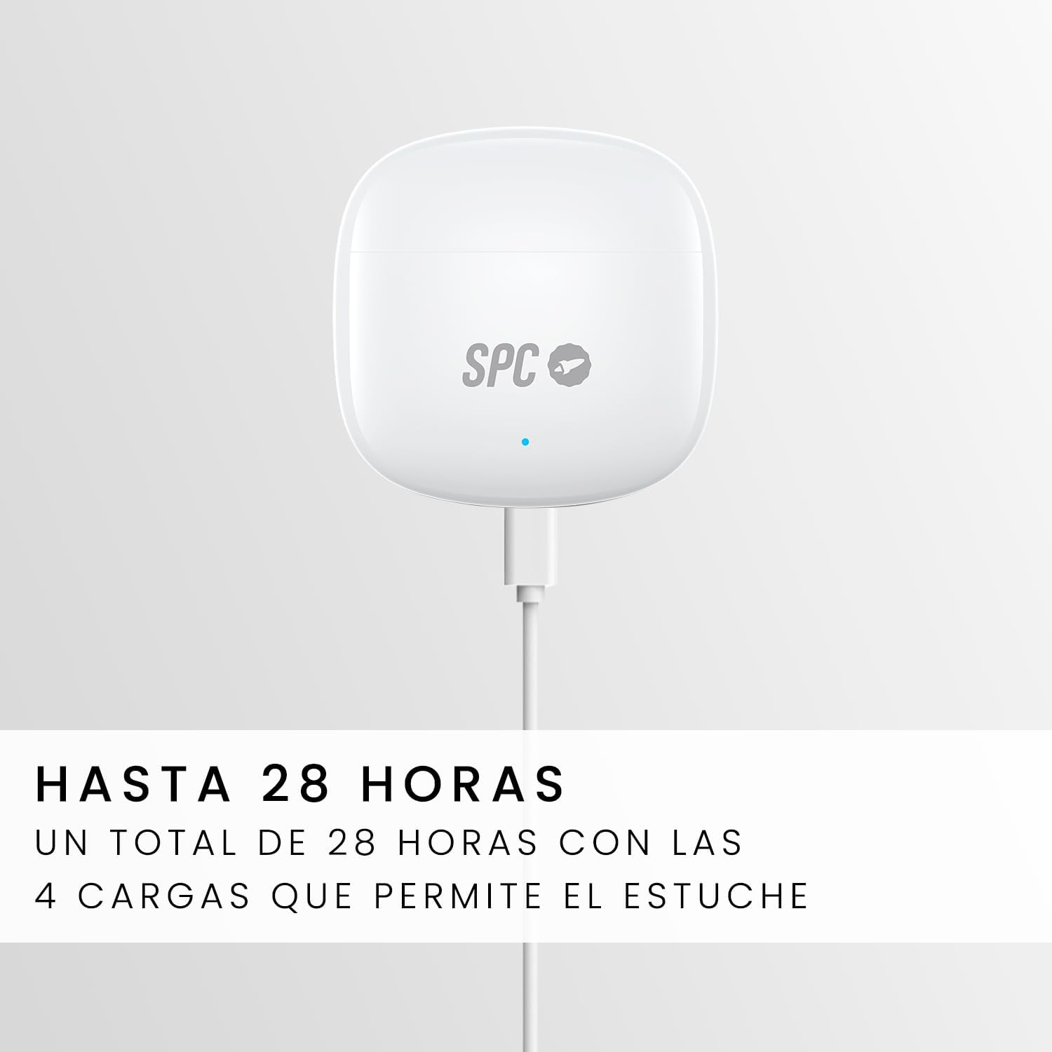 Auriculares Bluetooth SPC Zion 2 Play com estojo de carregamento/ Autonomia 7h/ Brancos - Imagem 2
