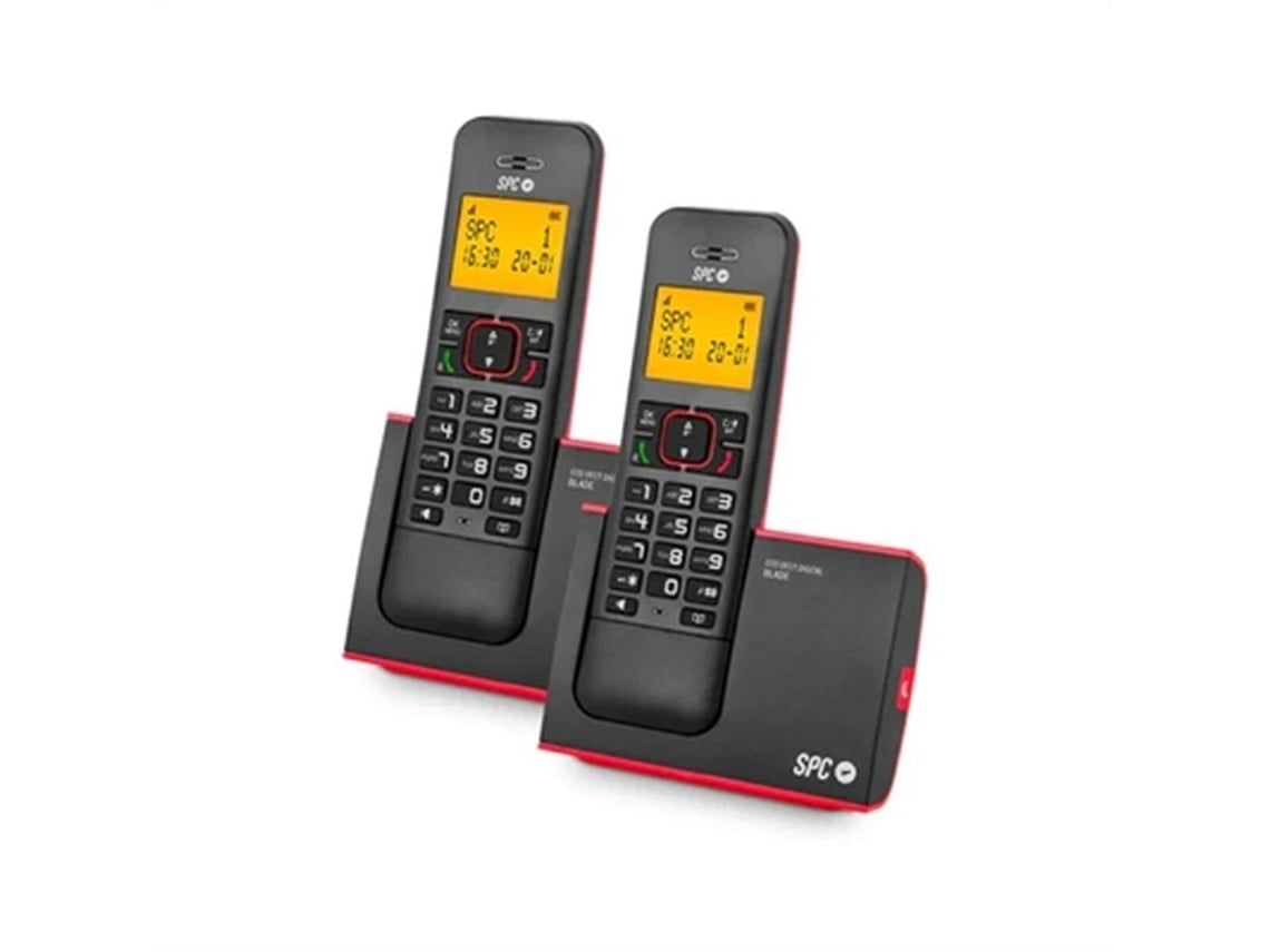 Telefone Sem Fios SPC Blade 7292RC2/ Pack DUO/ Vermelho e Preto