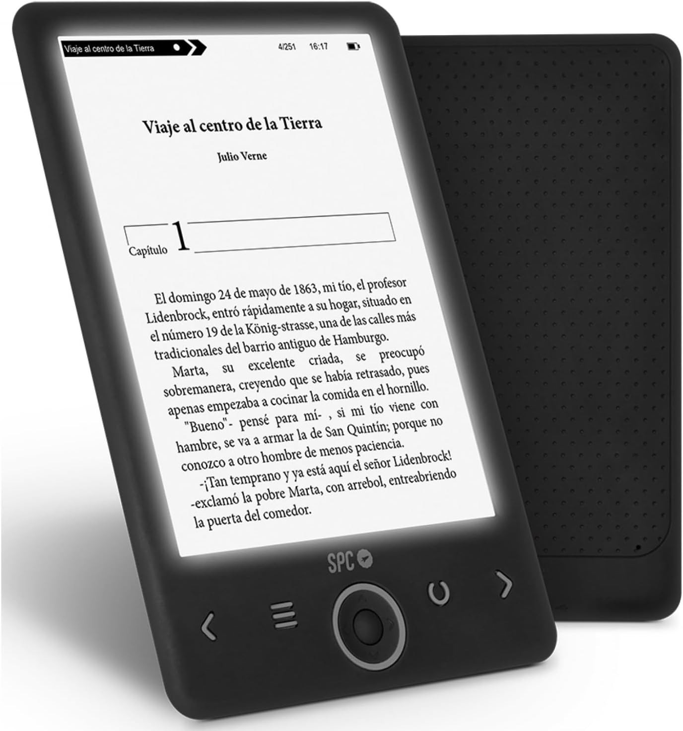 Livro Eletrónico SPC Dickens Light 2/ 6"/ Tinta Eletrónica/ Preto