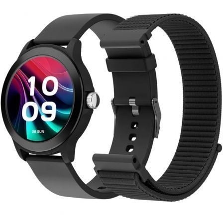 Smartwatch SPC Smartee Duo Vivo 2 9655N/ Notificações/ Frequência Cardíaca/ Preto/ Inclui Correia Extra