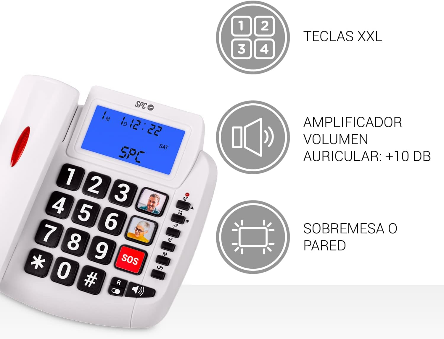 Telefone SPC Comfort Volume 2/ Branco - Imagem 2