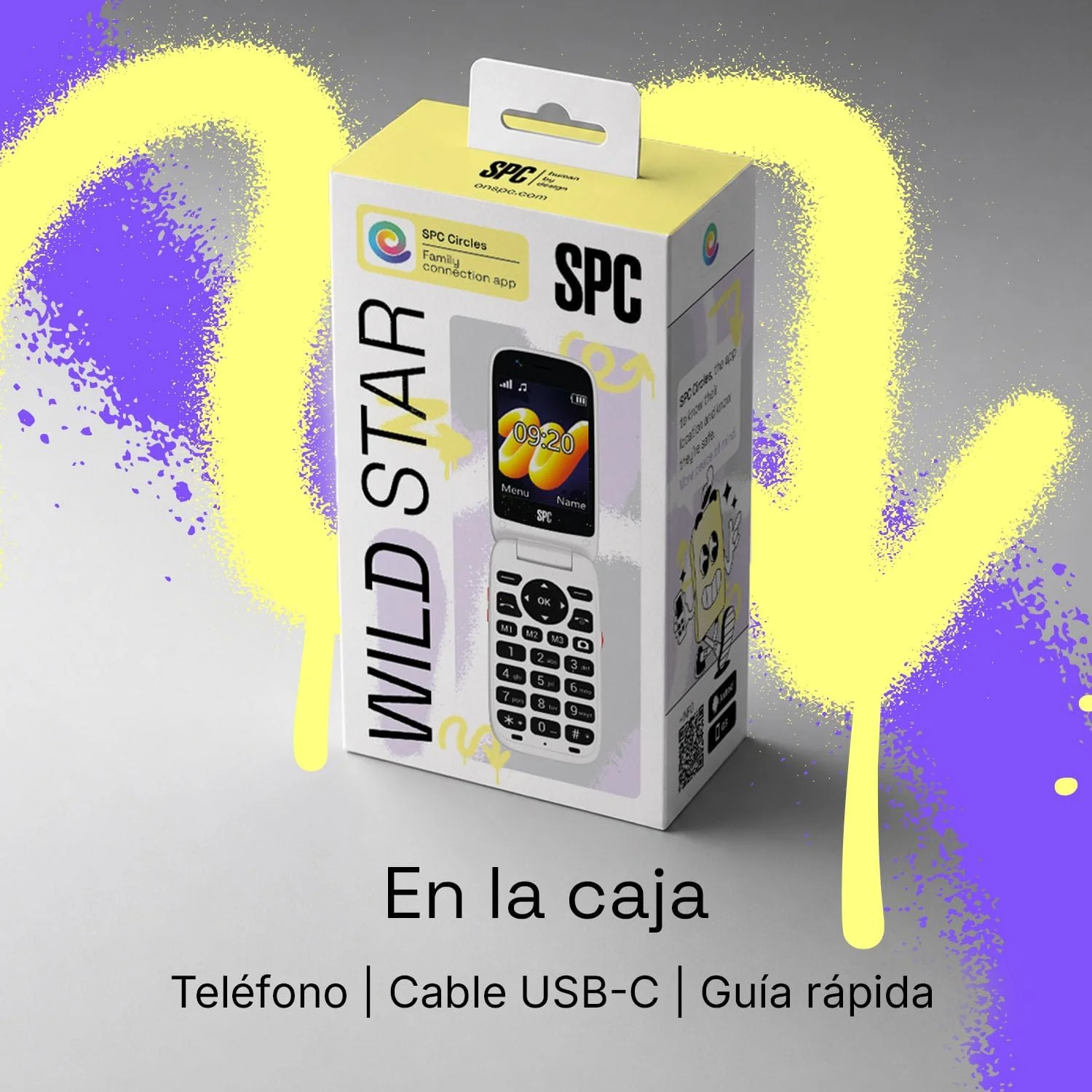 Telemóvel SPC WILD Star 4G Ecrã Duplo Botão SOS Localização GPS Branco - Imagem 7