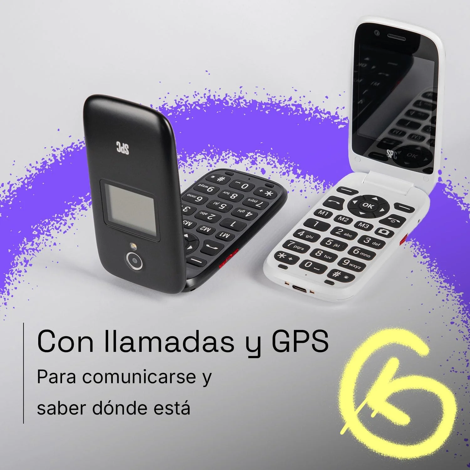 Telemóvel SPC WILD Star 4G Ecrã Duplo Botão SOS Localização GPS Branco - Imagem 3