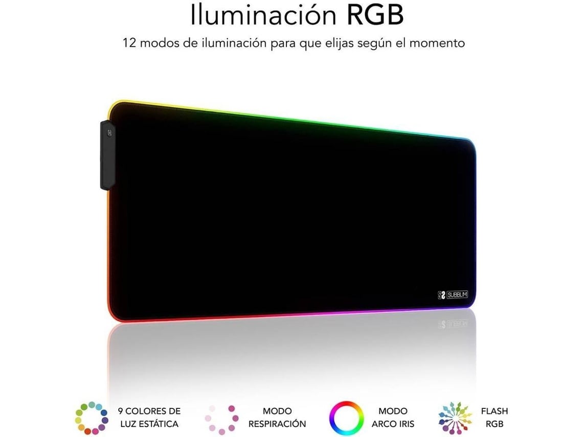 Alfombrilla Subblim MP-02RGB01 LED RGB XL/ 800 x 300 x 4 mm - Imagem 4