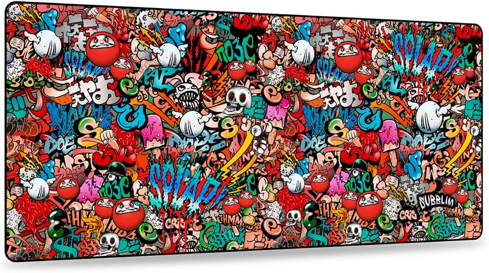 Tapete de Rato Subblim 01PUW02 Graffiti XL/ 900 x 400 x 3 mm