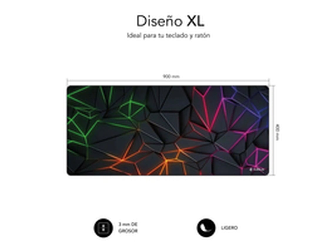 Alfombrilla Subblim Neon Obsidian XL/ 900 x 400 x 3 mm - Imagem 3