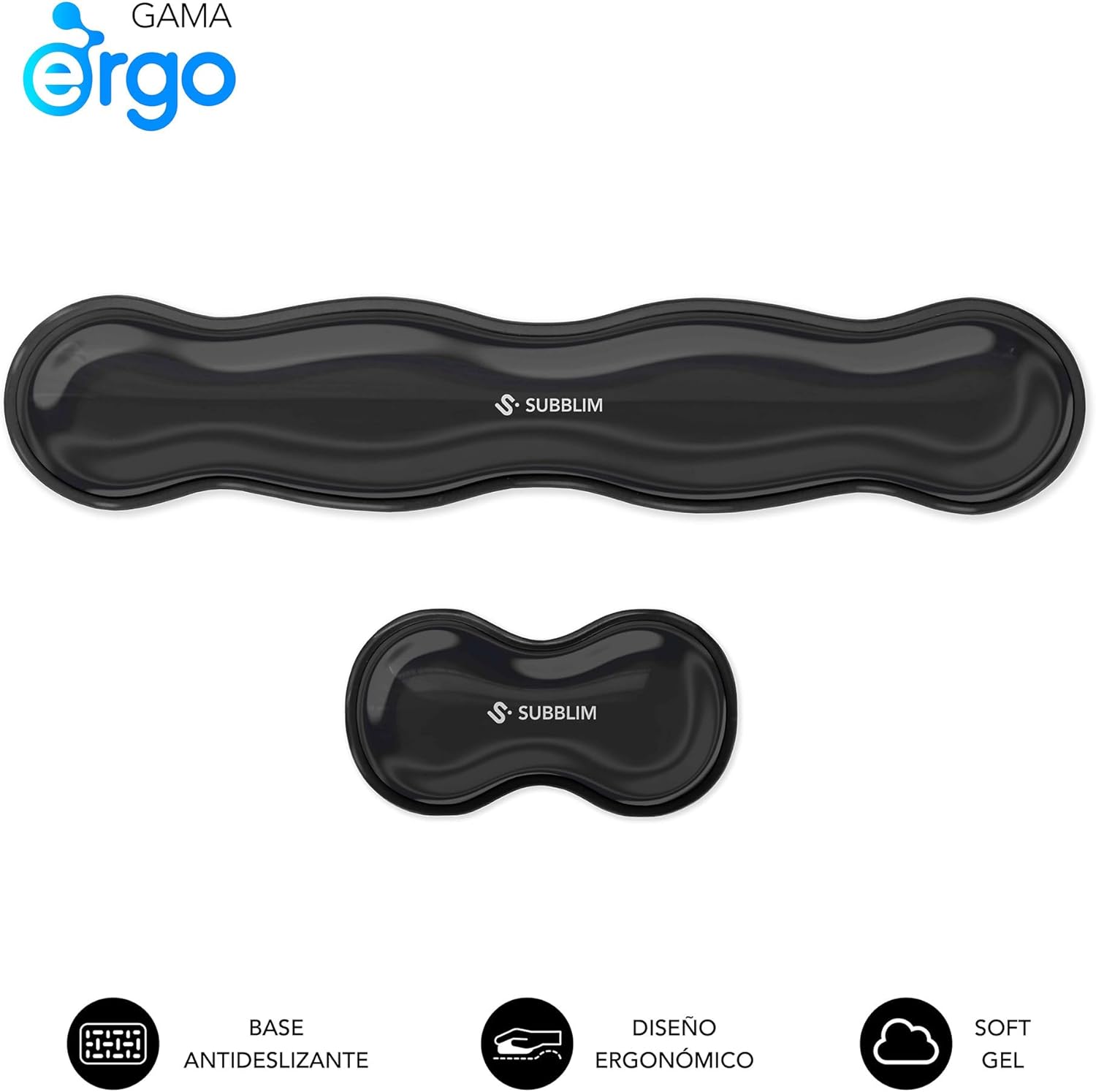 Pack de 2 Apoios de Pulso Subblim Ergo Crystal Flex - Imagem 2
