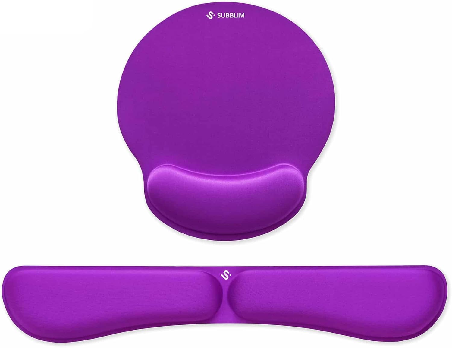 Pack de Apoio de Pulso e Tapete Ergonómico Subblim Ergo MemoryFlex/ Púrpura
