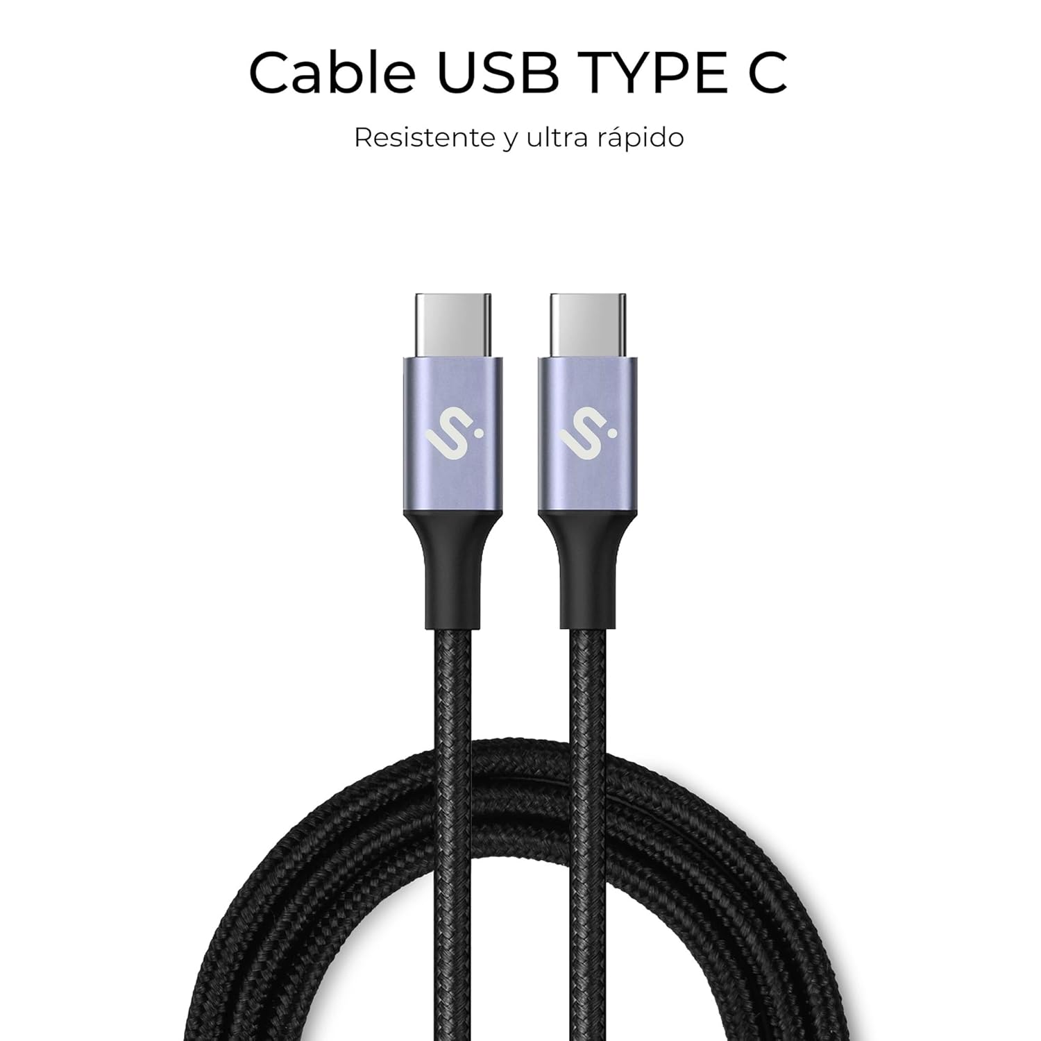 Cabo USB 2.0 Tipo-C Subblim Plus/ USB Tipo-C Macho - USB Tipo-C Macho/ Até 100W/ 480Mbps/ 2m/ Preto - Imagem 5