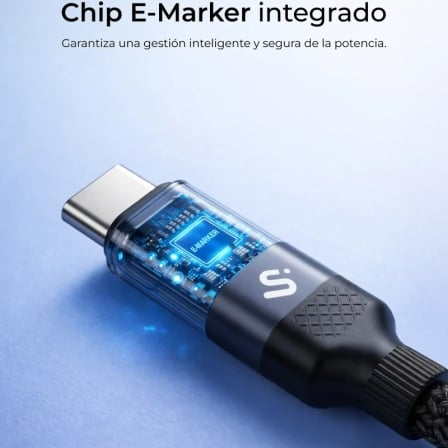 Cabo Subblim PowerMag LED USB-C para USB-C 100W 2m Magnético Preto - Imagem 4