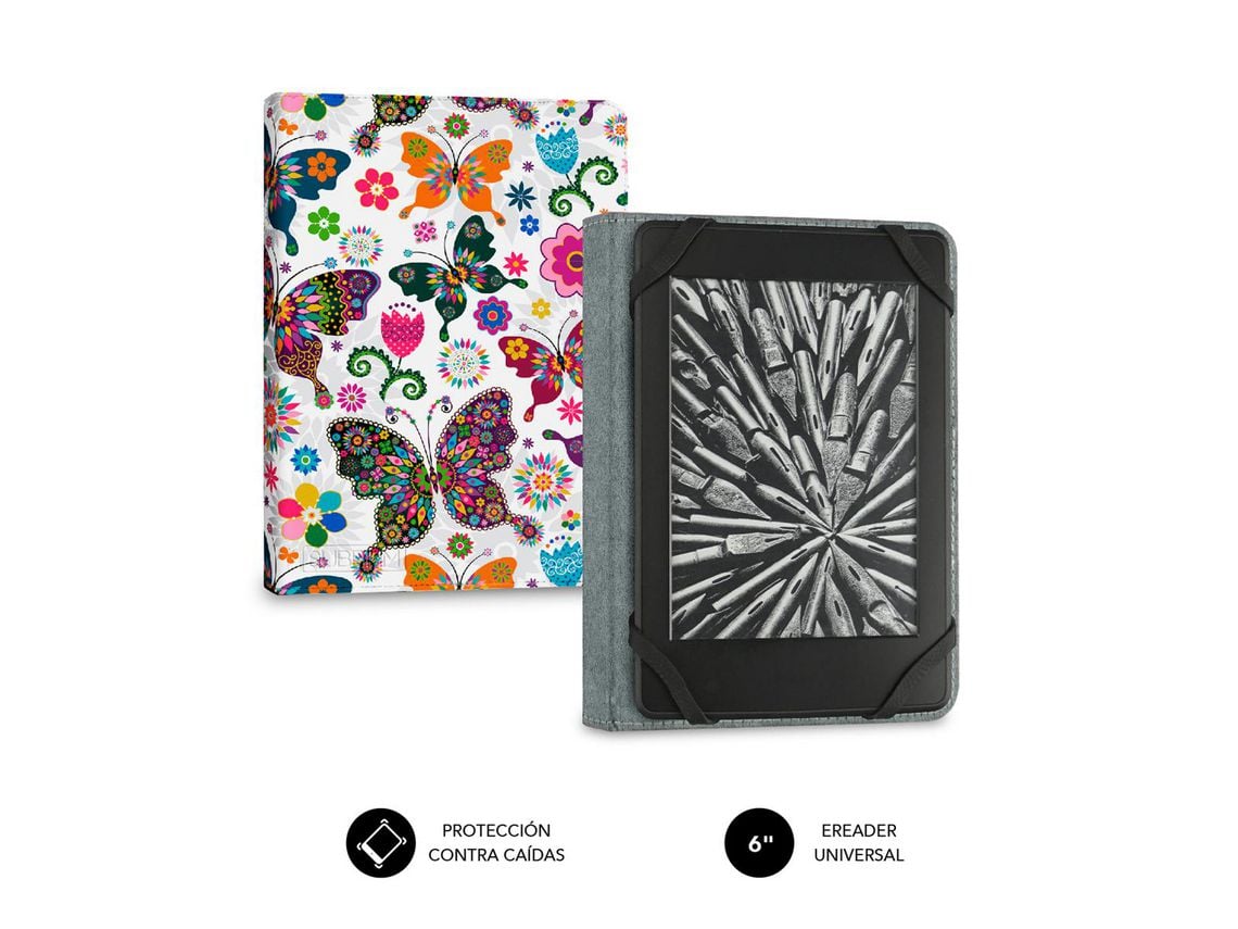 Capa para livro eletrónico Subblim 1EC010 Clever Ebook Case 6" Borboletas - Imagem 2