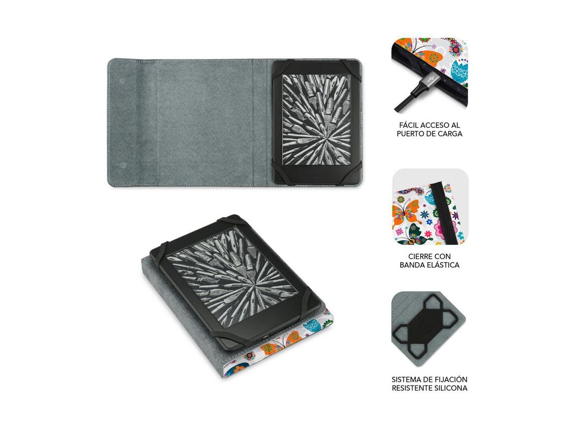 Capa para livro eletrónico Subblim 1EC010 Clever Ebook Case 6" Borboletas - Imagem 3