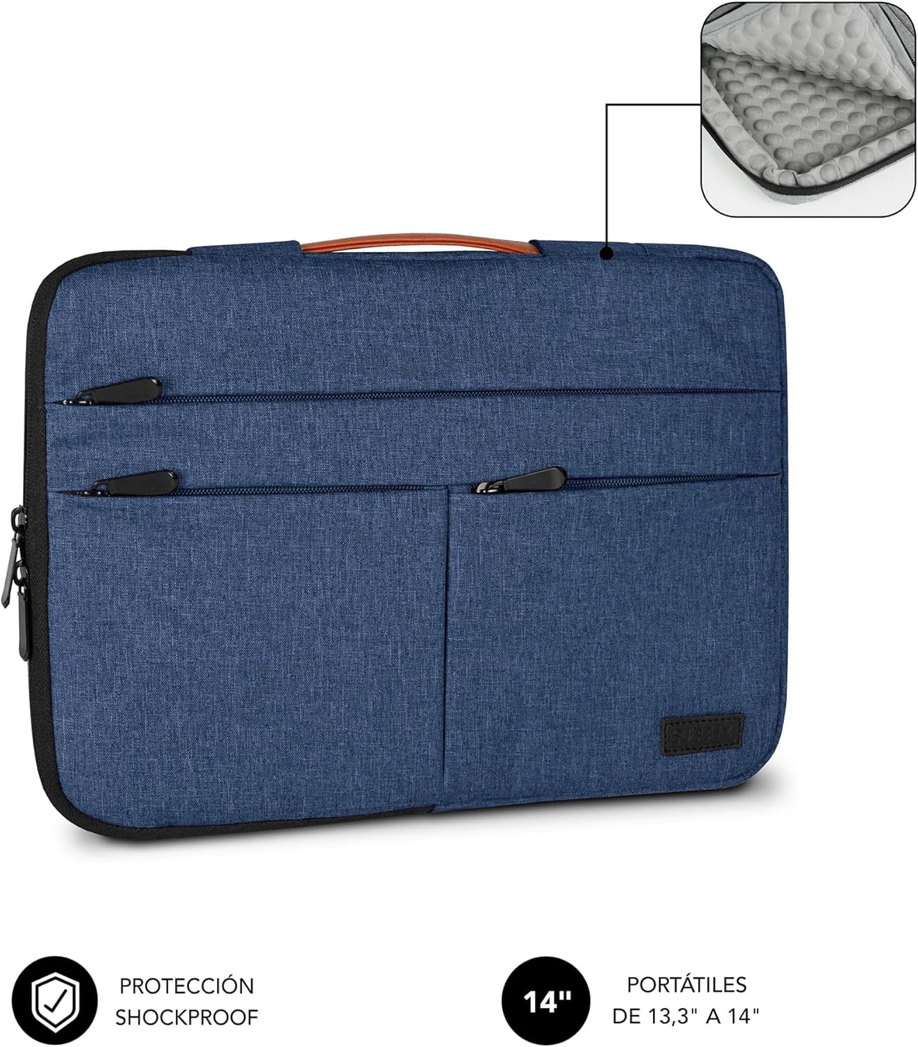 Bolsa Subblim Air Padding 360 Sleeve para Portátil até 14" Azul - Imagem 2