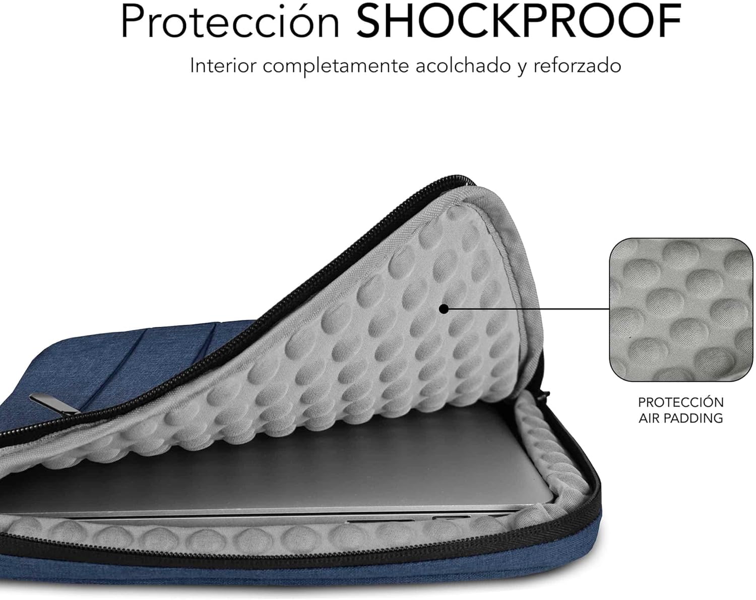 Bolsa Subblim Air Padding 360 Sleeve para Portátil até 14" Azul - Imagem 4