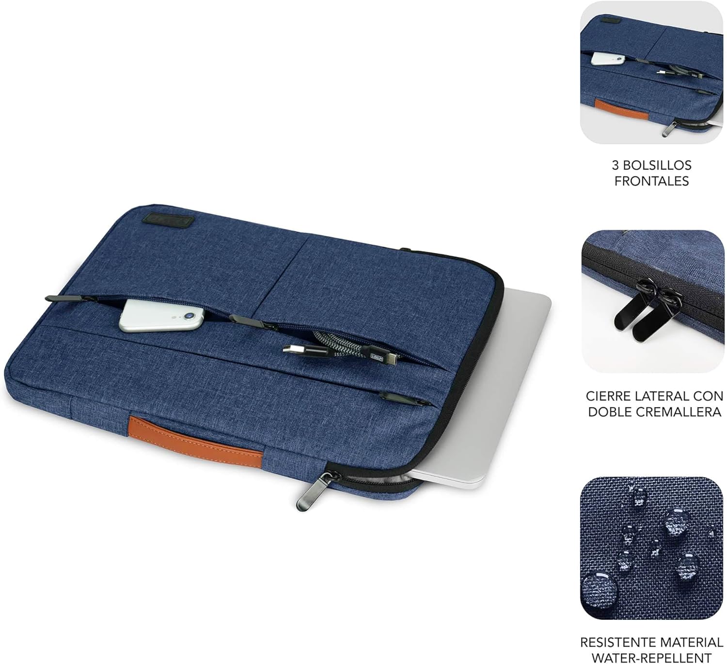 Bolsa Subblim Air Padding 360 Sleeve para Portátil até 14" Azul - Imagem 3