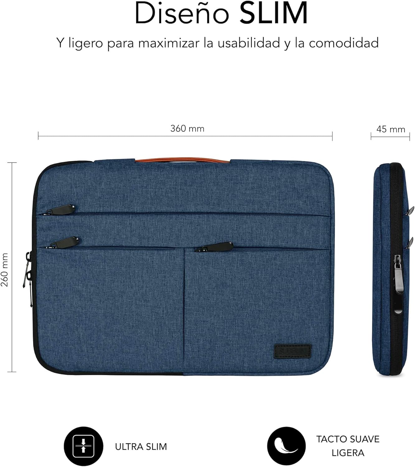 Bolsa Subblim Air Padding 360 Sleeve para Portátil até 14" Azul - Imagem 6