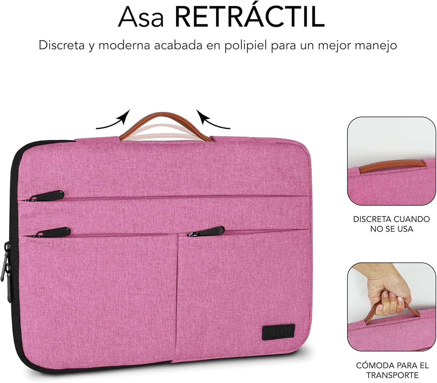 Capa Subblim Air Padding 360 Sleeve para Portáteis até 14"/ Rosa - Imagem 5