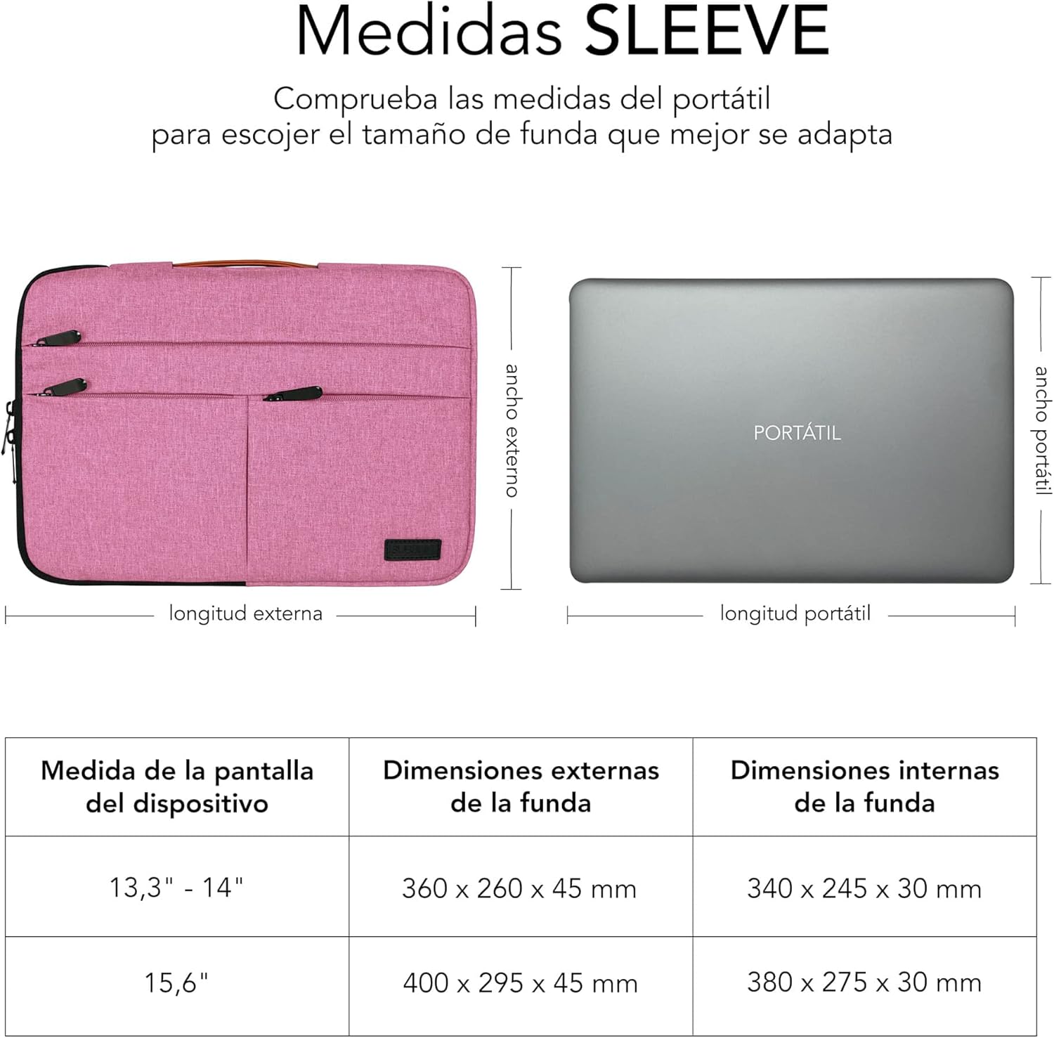 Capa Subblim Air Padding 360 Sleeve para Portáteis até 14"/ Rosa - Imagem 7