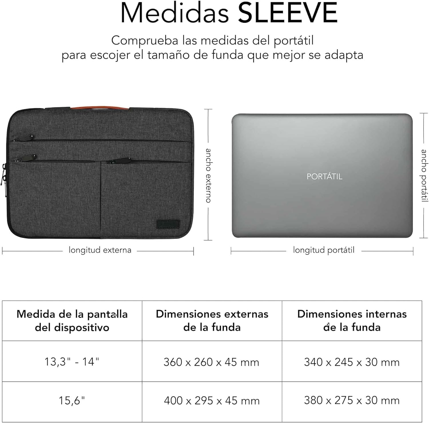 Capa Subblim Air Padding 360 Sleeve para Portáteis até 15.6"/ Cinzento Escuro - Imagem 7
