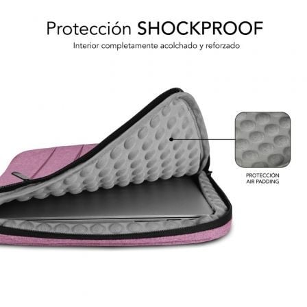 Capa Subblim Air Padding 360 Sleeve para Portáteis até 15.6"/ Rosa - Imagem 2