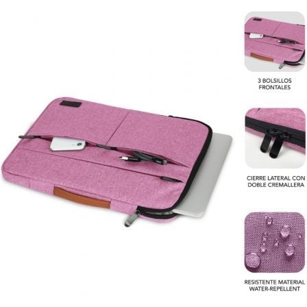 Capa Subblim Air Padding 360 Sleeve para Portáteis até 15.6"/ Rosa - Imagem 3