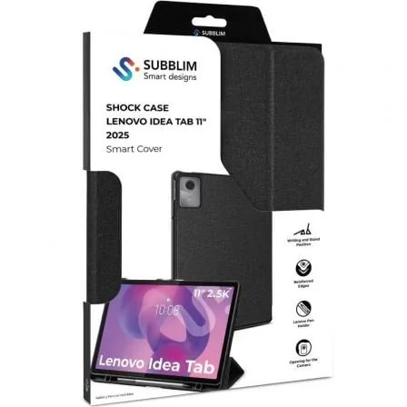 Capa SUBBLIM Shock Case para Lenovo Idea Tab 11" 2025 com SmartCover e Ranhura Stylus Preto - Imagem 2