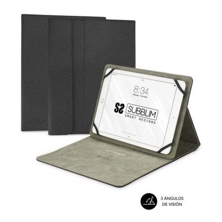 Capa Subblim Clever Stand para Tablets de 9"-10.1"/ Preta