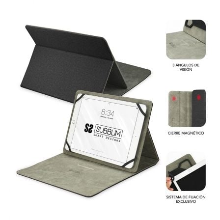Capa Subblim Clever Stand para Tablets de 9"-10.1"/ Preta - Imagem 2