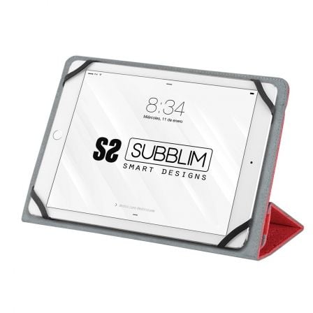 Capa Subblim Clever Stand para Tablets de 9"-10.1"/ Vermelha - Imagem 4