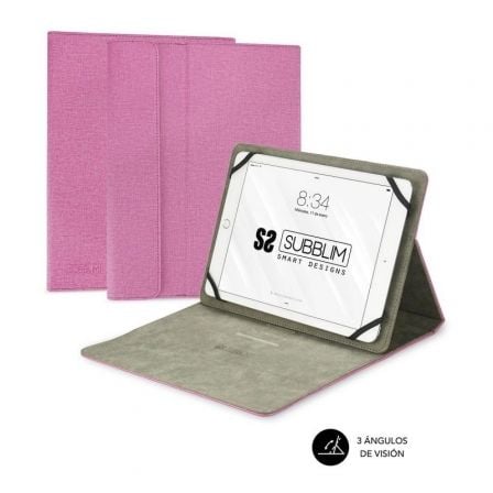 Capa Subblim Clever Stand para Tablets de 9"-10.1"/ Rosa