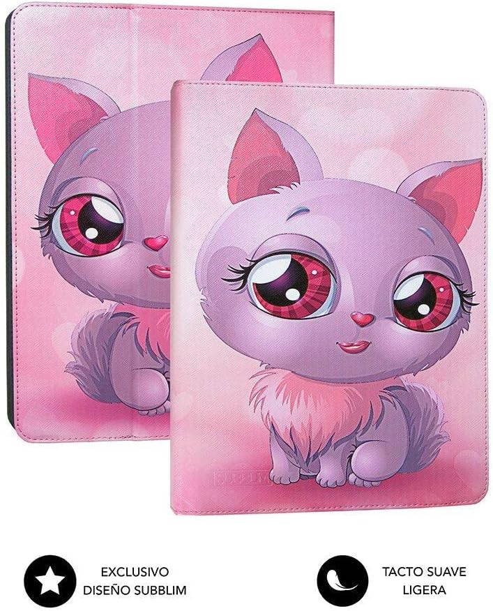 Capa para Tablet SUBBLIM Trendy Cat 10.1" a 11" com Suporte Multi-ângulo e Acabamento em PU - Imagem 4