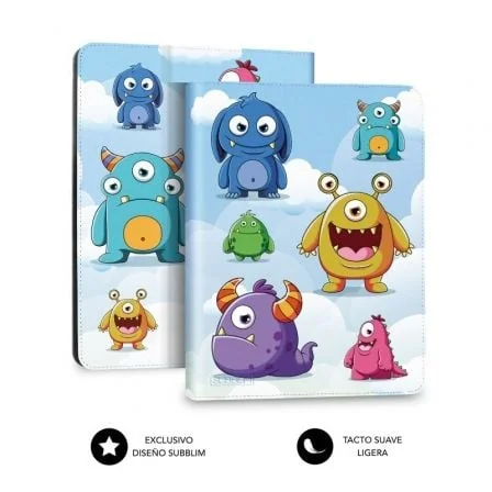 Capa Universal SUBBLIM Trendy Case Monsters para Tablets até 11" com Suporte e Acabamento em PU - Imagem 3