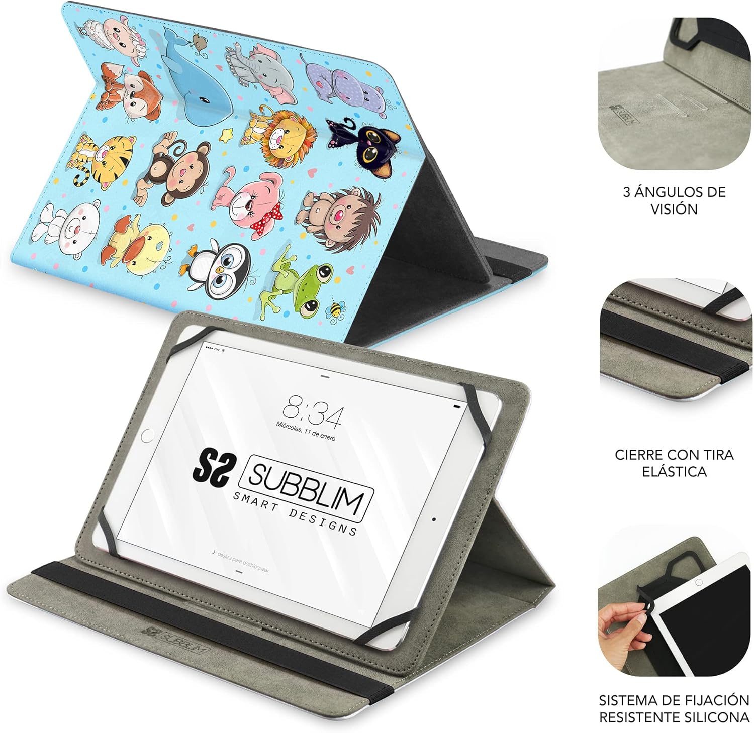 Capa Subblim Trendy Case Animals para Tablets de 11" - Imagem 3