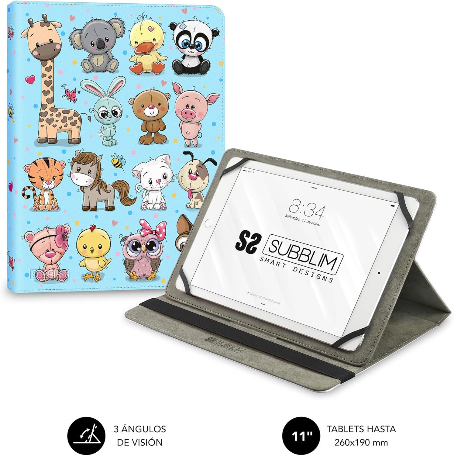 Capa Subblim Trendy Case Animals para Tablets de 11" - Imagem 2