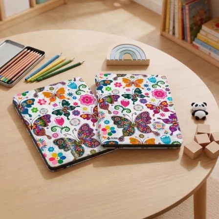 Capa para Tablet Subblim Trendy Case Mariposas Universal 9.6" a 11" com Stand 3 Ângulos e Fecho Elástico - Imagem 3