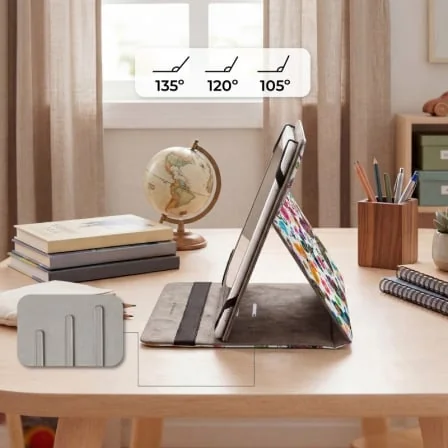 Capa para Tablet Subblim Trendy Case Mariposas Universal 9.6" a 11" com Stand 3 Ângulos e Fecho Elástico - Imagem 2