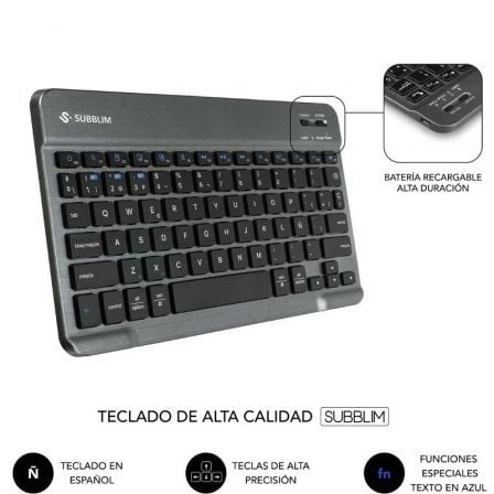 Capa com Teclado Subblim Keytab Pro BT Lenovo Tab 2025 11.5"/ Preta - Imagem 5