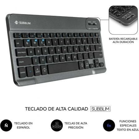 Capa com Teclado Subblim Keytab Pro BT Lenovo Idea Tab 11" 2025/ Preto - Imagem 3