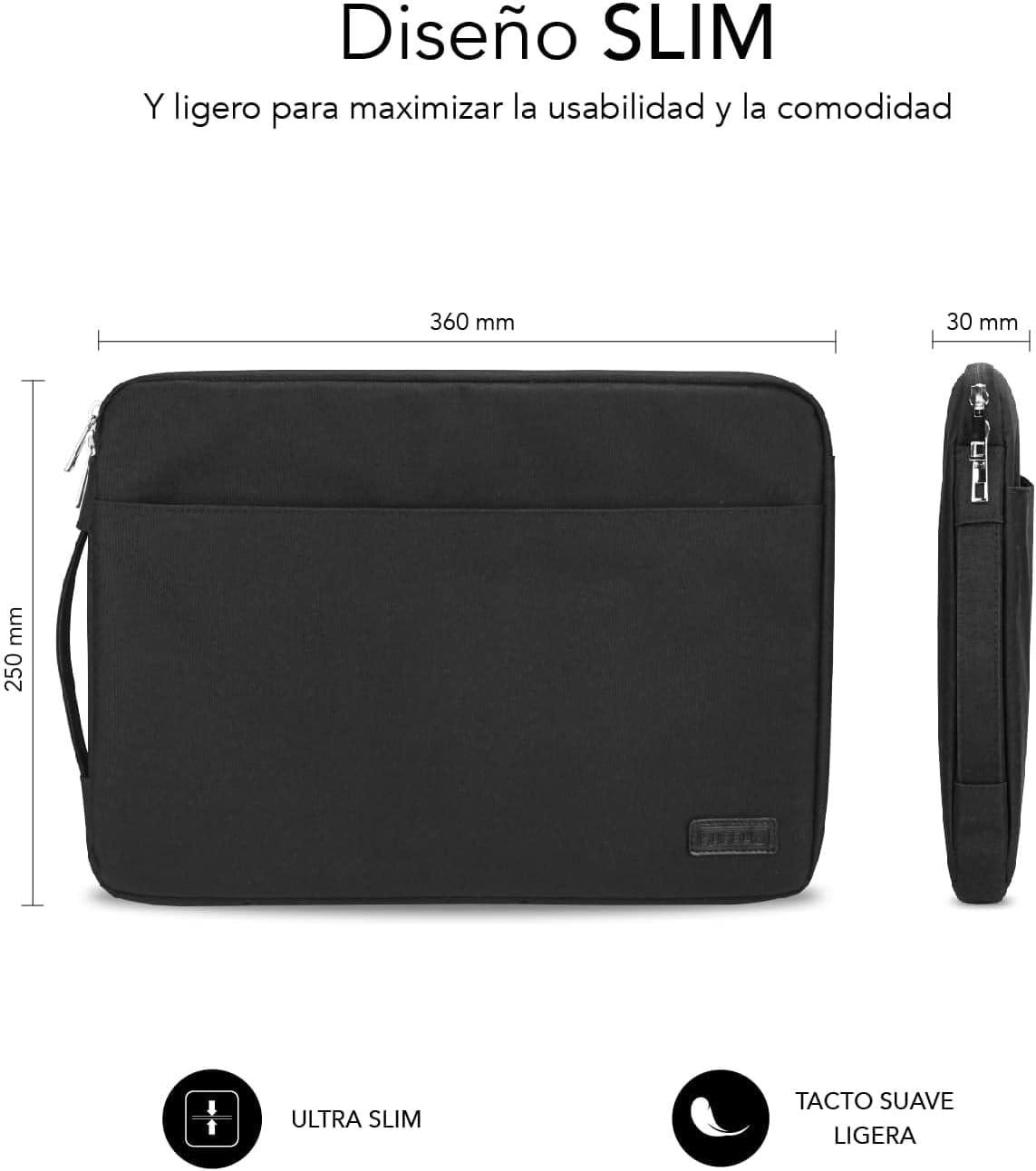 Peliculas Subblim Urban Laptop Sleeve para Portáteis até 14"/ Preta - Imagem 5