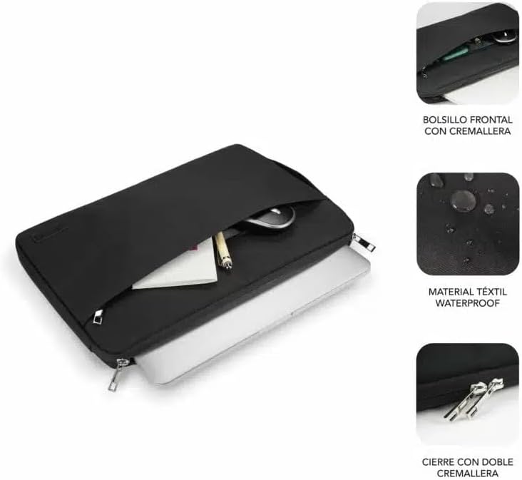 Peliculas Subblim Urban Laptop Sleeve para Portáteis até 14"/ Preta - Imagem 3