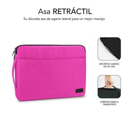 Capa Subblim Urban Laptop Sleeve para Portáteis até 14"/ Rosa - Imagem 3