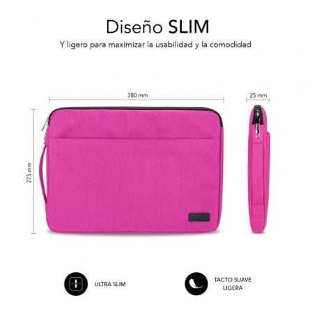 Capa Subblim Urban Laptop Sleeve para Portáteis até 14"/ Rosa - Imagem 4