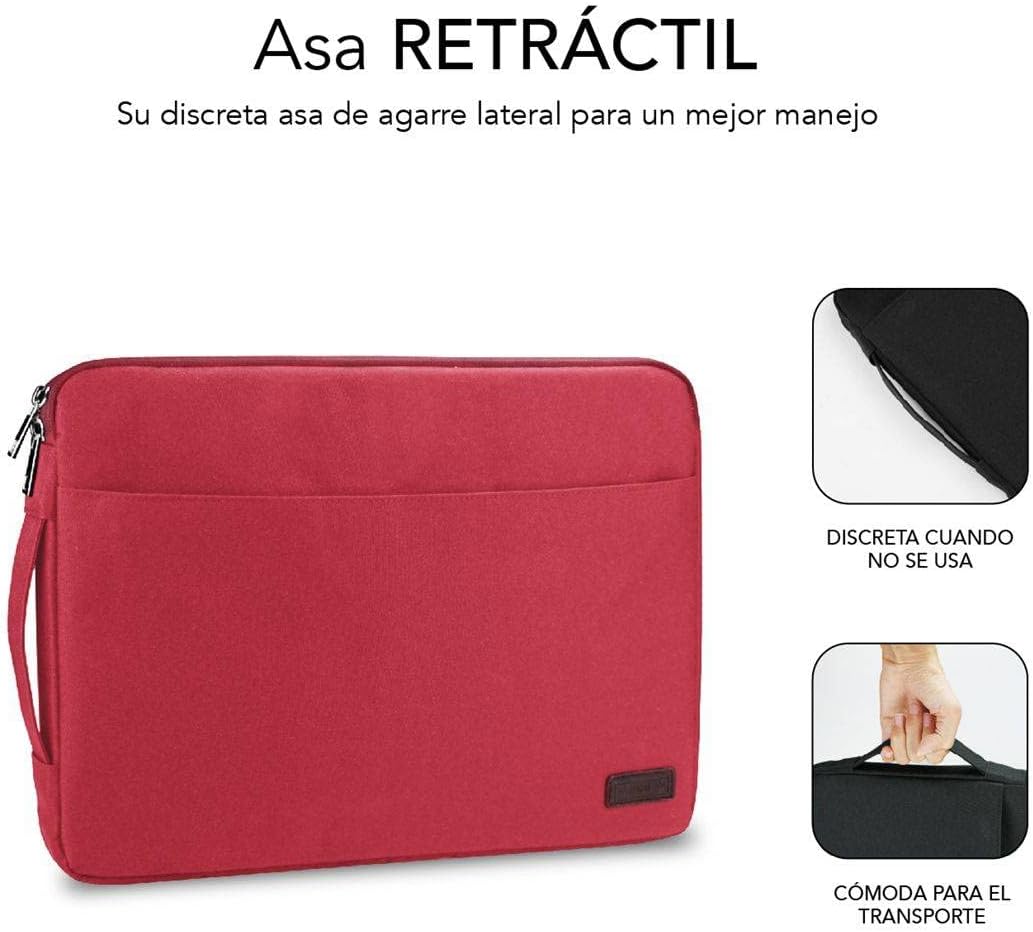 Bolsa Subblim Urban Laptop Sleeve para Portáteis até 15.6"/ Vermelha - Imagem 4