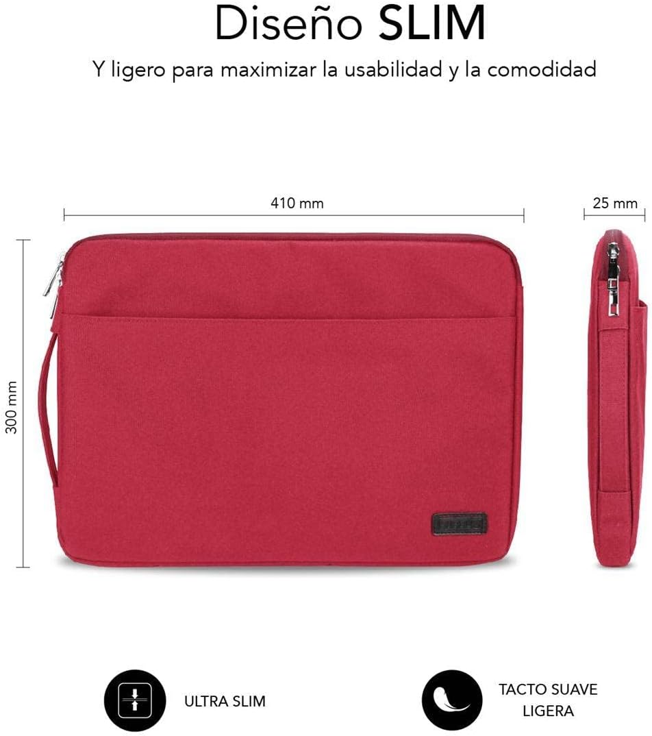 Bolsa Subblim Urban Laptop Sleeve para Portáteis até 15.6"/ Vermelha - Imagem 5