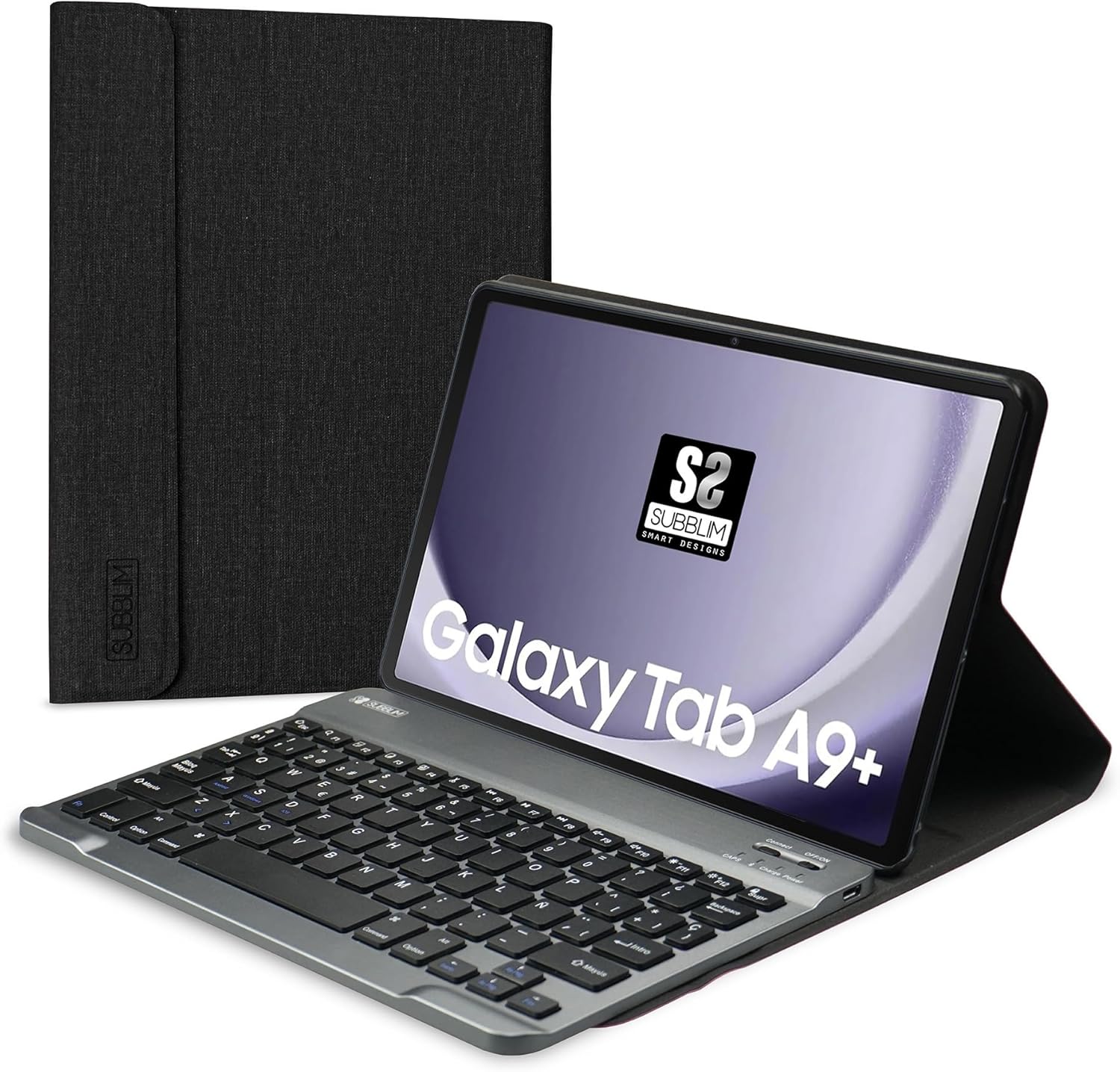 Capa com Teclado Subblim KeyTab Pro BT para Tablets Samsung Galaxy A9+/ Preta