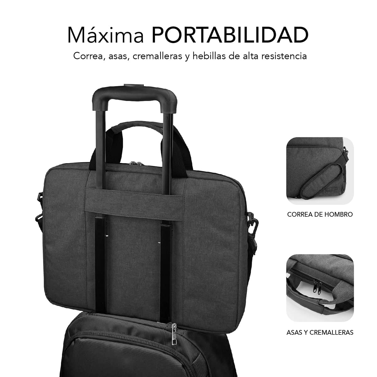 Mala Subblim Air Padding para Portáteis até 15.6"/ Cinzento Escuro - Imagem 5