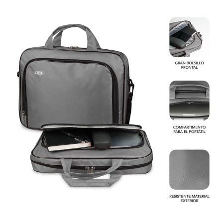 Mala Subblim Oxford para Portáteis até 16"/ Cinzento - Imagem 2