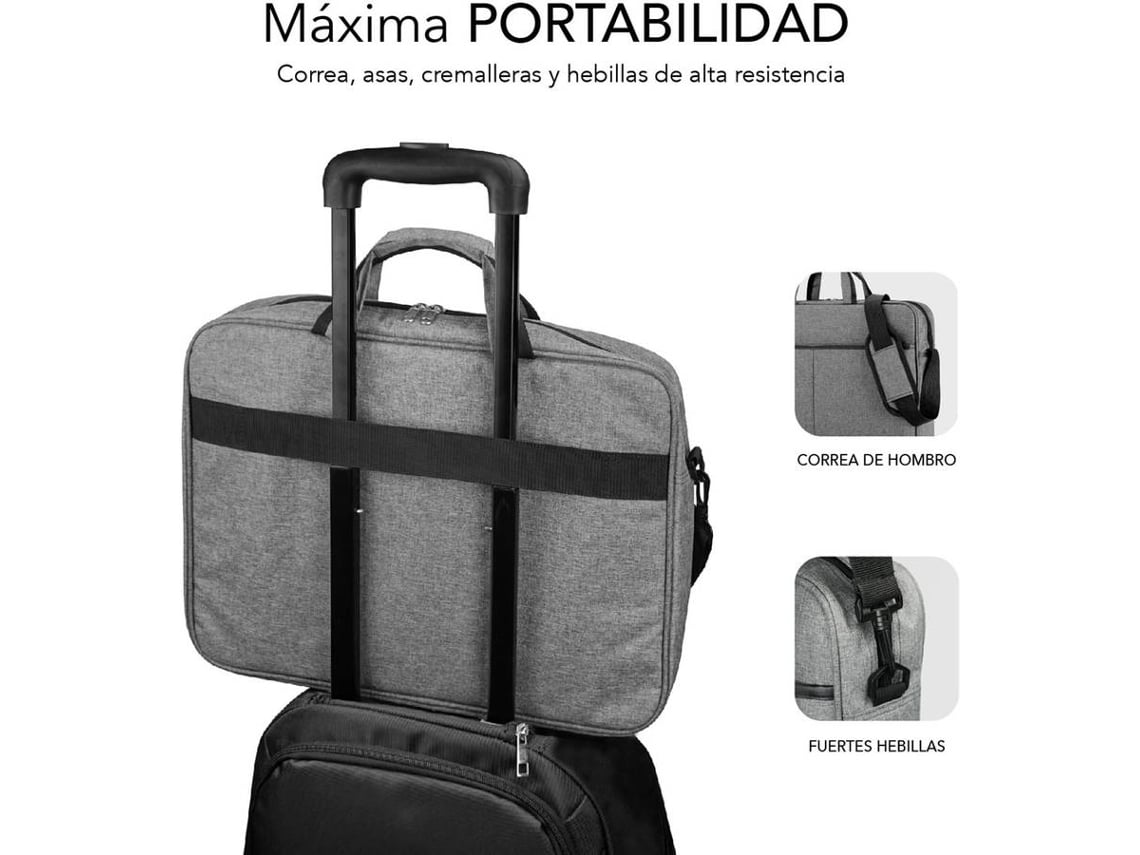 Mala Subblim Elite Laptop Bag para Portáteis até 14"/ Fita para Trolley/ Cinzento - Imagem 4